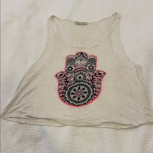 Boho cropped tank
